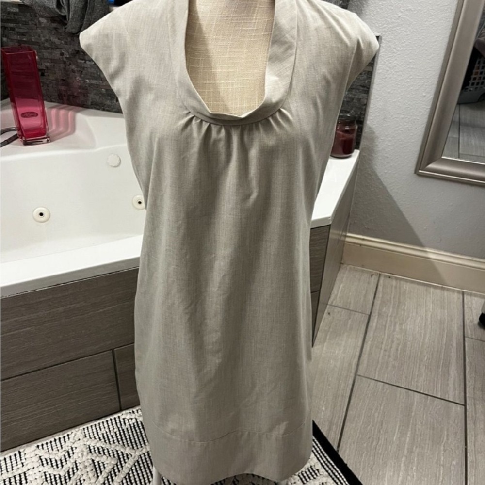 Elegant Cream Sleeveless Dress
